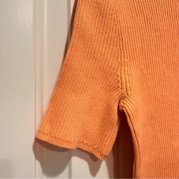 Eddie Bauer Orange Ribbed Knit Blouse - Picture 7 of 8